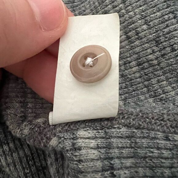 Lucky Brand Mens Polo Shirt Pullover Large Gray 1/4 Button Thermal Henley Cotton - Picture 11 of 13